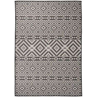 vidaXL Black Stripes 140x200 cm Outdoor Rug - Outdoor Rug vidaXL Black Stripes 140x200 cm Outdoor Rug - Outdoor Rug