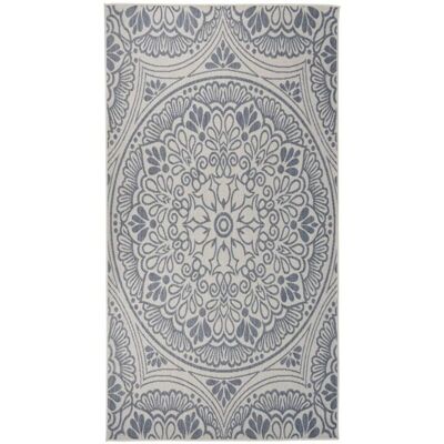 vidaXL Outdoor Flatweave Rug 80x150 cm Blue Pattern - Outdoor Rug vidaXL Outdoor Flatweave Rug 80x150 cm Blue Pattern - Outdoor Rug