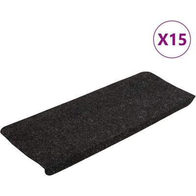 vidaXL Stair Mats Self-Adhesive 15 Pcs. 65x24.5x3.5 cm Anthracite - Stair Mats vidaXL Stair Mats Self-Adhesive 15 Pcs. 65x24.5x3.5 cm Anthracite - Stair Mats