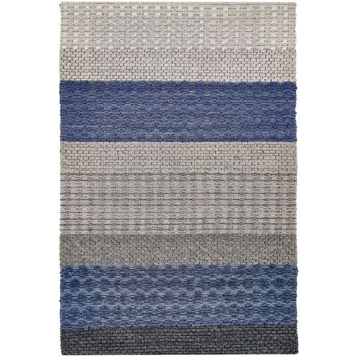 Beliani Blue Grey Wool Area Rug - Area Rug Beliani Blue Grey Wool Area Rug - Area Rug