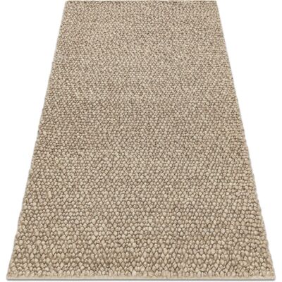RugsX Wool Carpet TAHAR - Handwoven Loop, Beige - Carpet RugsX Wool Carpet TAHAR - Handwoven Loop, Beige - Carpet
