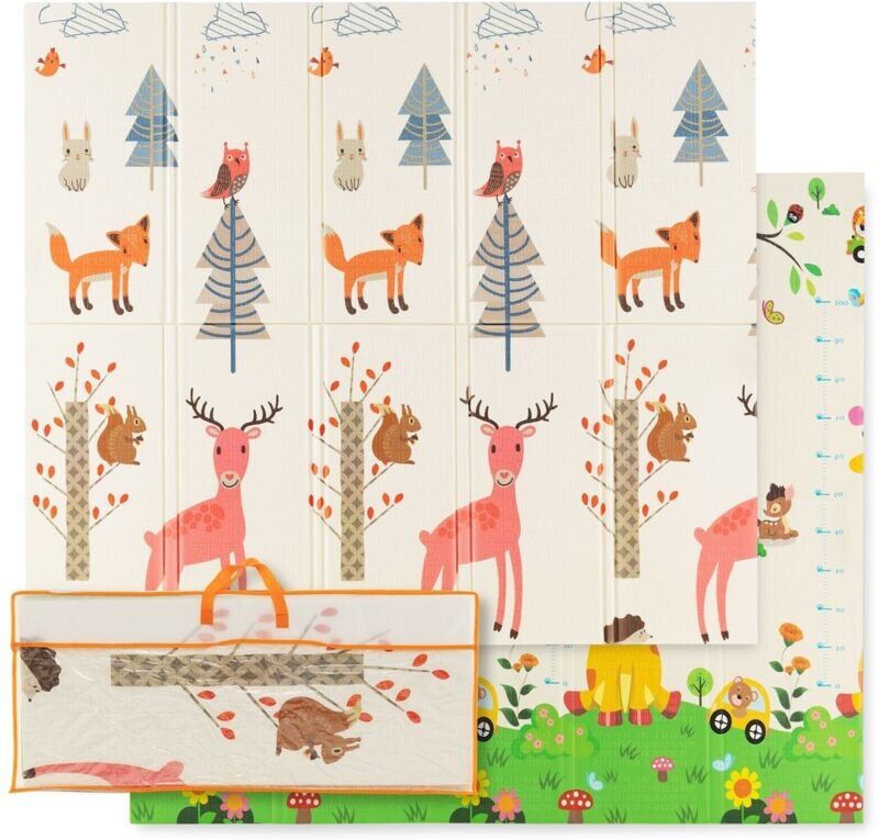 Costway - Foldable Baby Play Mat 200 x 180 cm Extra Large Baby Floor Mat w/ Carry Bag