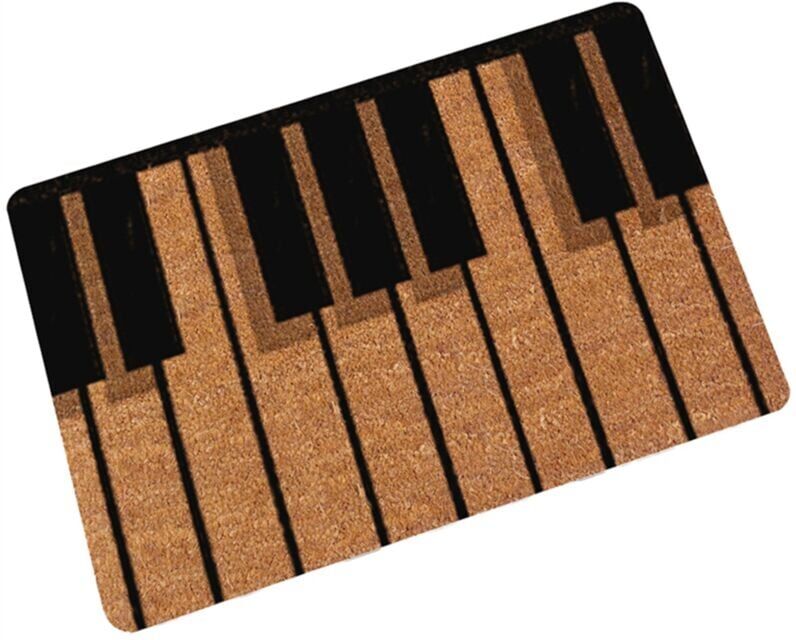 Tlily - Piano Keys Music Notes Front Door Mat Large-Outdoor/Indoor Entrance Home