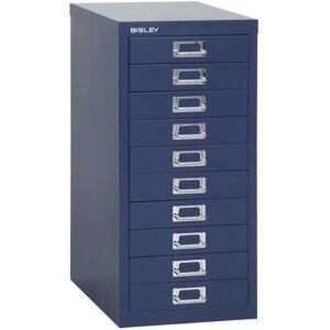 Bisley - 10 Drawer Metal Filing Cabinet - Blue