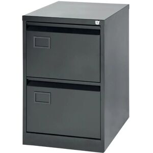 Bisley - 2 Drawer Foolscap Filing Cabinet - All Black