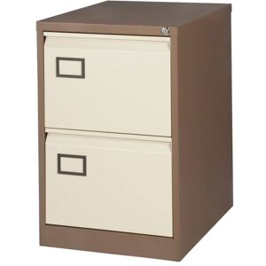 Filing Cabinet with 2 Lockable Drawers AOC2 - Brown & Cream - Bisley