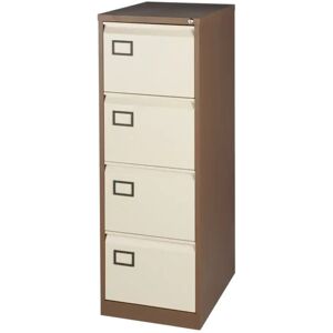 Filing Cabinet with 4 Lockable Drawers AOC4 - Brown & Cream - Bisley