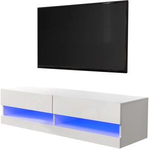 GFW Galicia 120cm Wall TV Unit with LED White