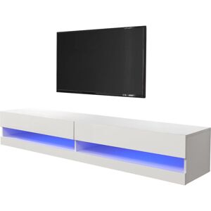 GFW - Galicia 180cm Wall tv Unit with led White