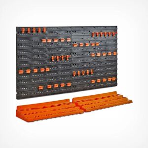 VONHAUS Garage Tool Storage with Shelf & Pegboard For Multiple Tools, Garden Tool Rack for Easy Access to 50+ Tools and Accessories, Tool Board For All You