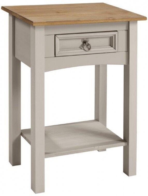 Mercers Furniture - Corona Grey Wax 1 Drawer Console Table