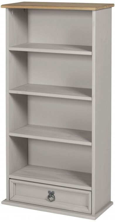 MERCERS FURNITURE Corona Grey Wax 1 Drawer dvd Rack