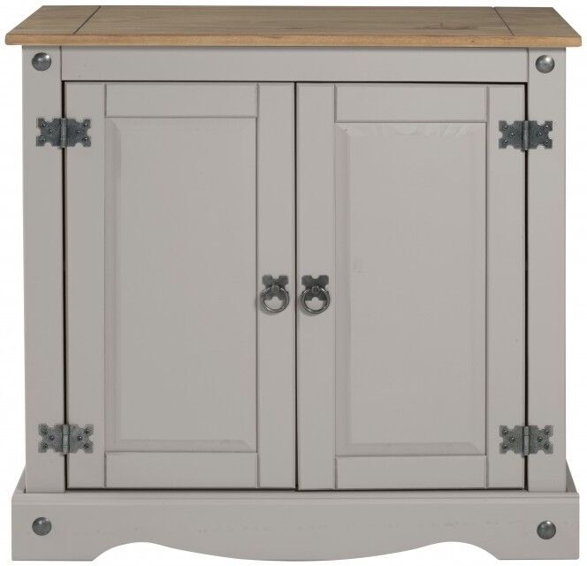 MERCERS FURNITURE Corona Grey Wax 2 Door Cupboard