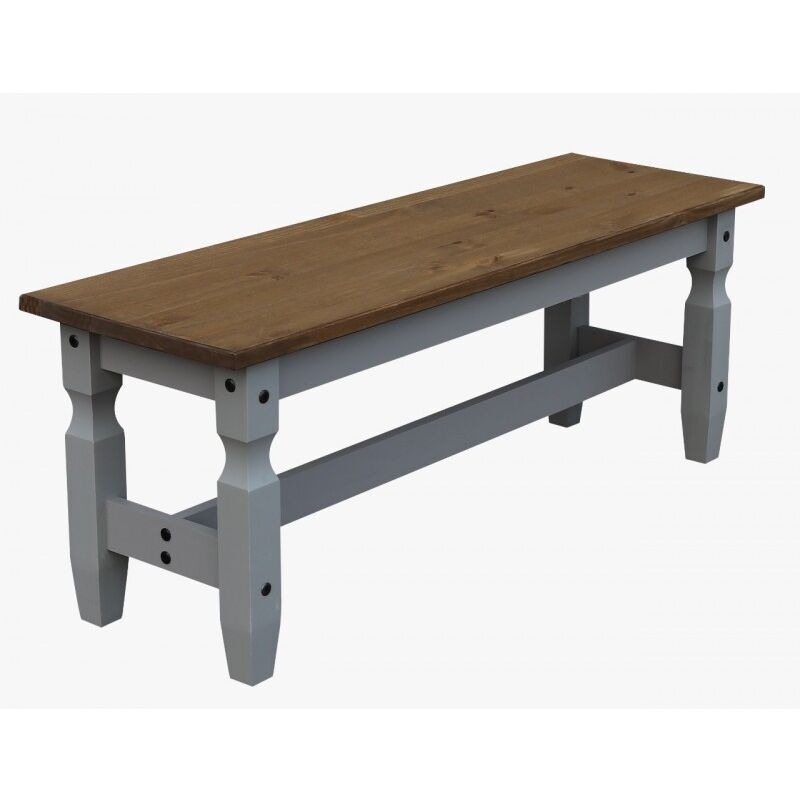 MERCERS FURNITURE Corona Grey Wax 4'0' Bench