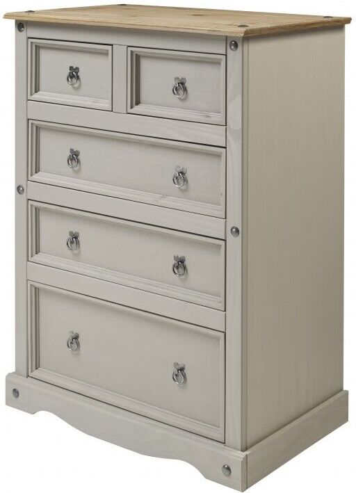 MERCERS FURNITURE Corona Grey Wax Compact 2+3 Chest