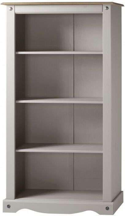 MERCERS FURNITURE Corona Grey Wax Medium Bookcase