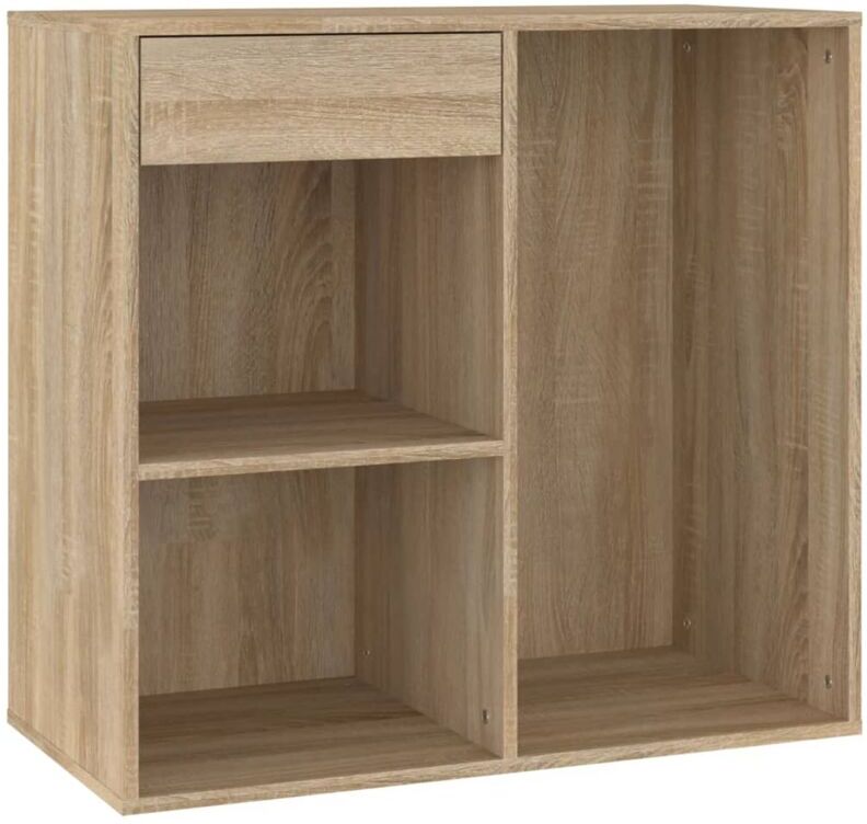 Cosmetic Cabinet Sonoma Oak 80x40x75 cm Engineered Wood Vidaxl Brown