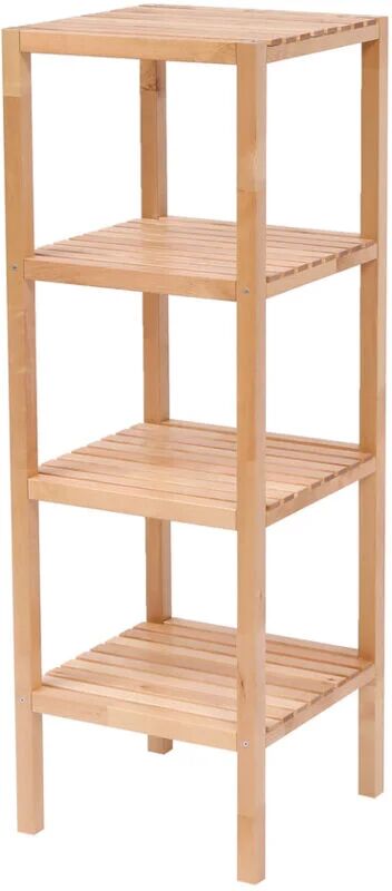 Furniture Hmd - Wooden 4 Tier Shelf Storage Unit£Natural - Natural