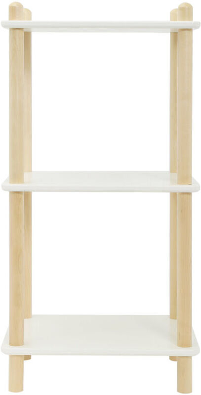 FURNITURE HMD 3 Tier,W40xD30xH81cm - White and Natural