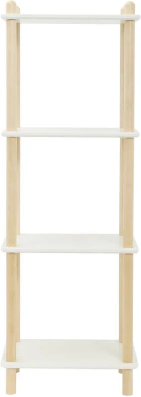 Furniture Hmd - 4 Tier,W40xD30xH114cm - White and Natural