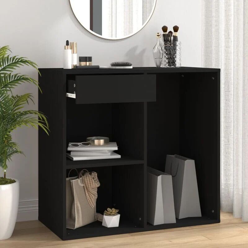 Cosmetic Cabinet Black 80x40x75 cm Engineered Wood - Royalton