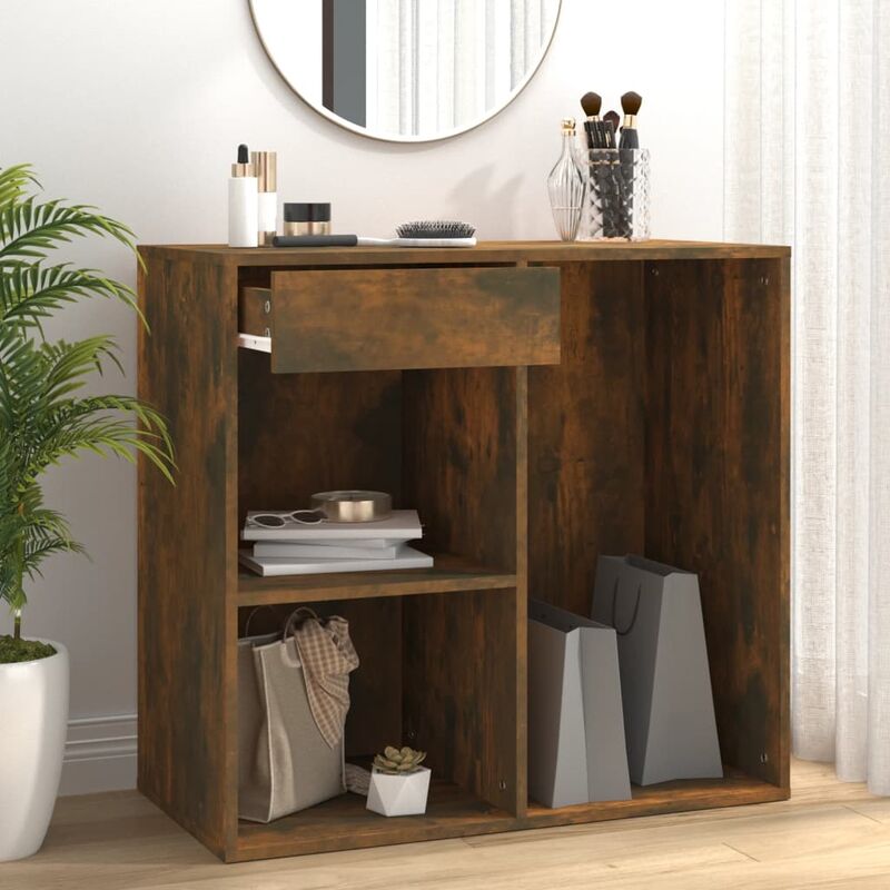 Cosmetic Cabinet Smoked Oak 80x40x75 cm Engineered Wood - Royalton