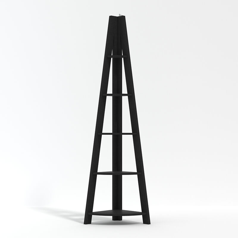 LPD FURNITURE Tiva Corner Ladder Shelving Black