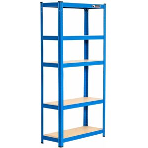 Rhino Racking - 10 Bays 150 x 75 x 30cm Blue 5 Tier Boltless Heavy Duty Garage Shelving Unit 1000kg Load Weight