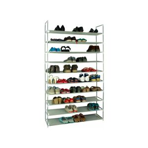 QHJ 10 Tier Shoe Rack Storage Organiser Shelf Unit Shoe Holder Stand