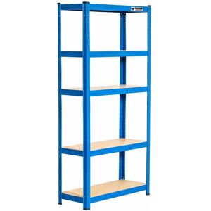 Rhino Racking - 150 x 75 x 30cm Blue 5 Tier Boltless Heavy Duty Garage Shelving Unit 1000kg Load Weight