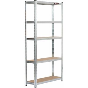 Rhino Racking - 180 x 90 x 30cm Galvanised 5 Tier Boltless Heavy Duty Garage Shelving Unit 1000kg Load Weight