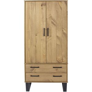 NETFURNITURE Tocos Pine 2 Door, 2 Drawer Wardrobe