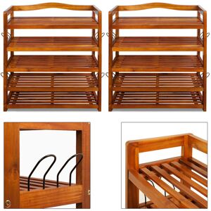 Casaria 2x Shoe Storage Rack Wooden Shelf Organiser Furniture Stand Cabinet Unit 5 Tier
