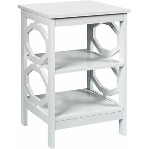 Costway - 3-Tier Nightstand Sofa Bed Side Table Storage Display Stand End Table with Shelf