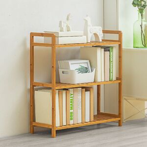 Livingandhome - 3 Tier Wood Bookcase Display Stand, 71x68x25CM