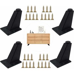 HÉLOISE 4 Pieces Adjustable Feet Furniture Legs Kitchen Legs Worktop Bar TV Desk Table Legs, Aluminum Alloy Furniture Feet, for Sofa Table Cabinets Shelves,