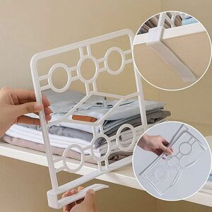 LANGRAY 4 Pieces Closet Shelf Dividers, Plastic Shelf Divider Separator, Practical Shelf Dividers, Wardrobe Partition Board, Shelf Dividers with Clip, for