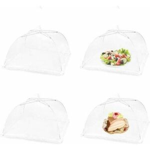 NEIGE 4 pieces of pop-up mesh food covers, reusable foldable food mesh covers