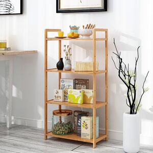 Livingandhome - 4 Tier Wood Bookcase Display Stand, 100x35x25CM