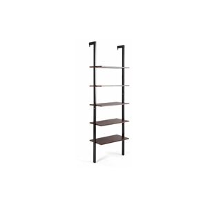 CASART 5-Tier Ladder Shelf Bookshelf Rack Against The Wall with Metal Frame