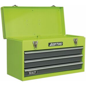 LOOPS 510 x 225 x 300mm Portable 2 Drawer Tool Chest - green Compact Storage Case Box