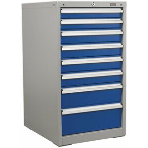 LOOPS 8 Drawer Industrial Cabinet - Heavy Duty Drawer Slides - High Quality Lock