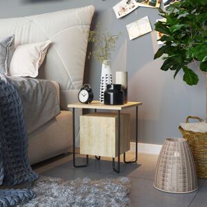 Decortie - Acres Modern Bedside Table Bedroom Furniture - Oak - Oak