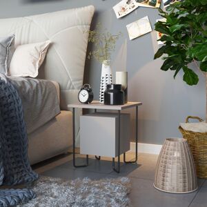 Decortie - Acres Modern Bedside Table Bedroom Furniture - Mocha Grey - Mocha Grey