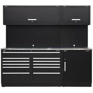 LOOPS All-in-One 2.3m Garage Storage System - Modular Units - Stainless Steel Worktop