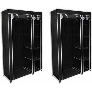 BLOOMSBURYMARKET Avelar 110cm Wide Portable Wardrobe by Bloomsbury Market - Black