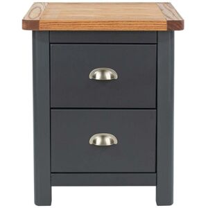 CONISTON Bedside Table 2 Drawer Bedroom Furniture Storage Blue Two Tone Nightstand Wooden - Blue