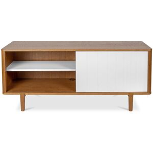 PRIVATEFLOOR Bicolour Scandinavian style sideboard Natural wood mdf, Solid Oak - Natural wood