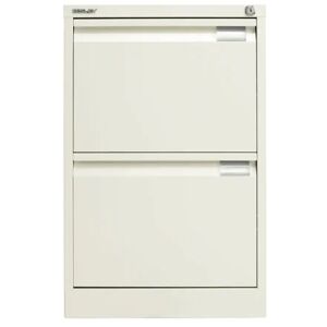 Bisley - 2 Drawer Foolscap Filing Cabinet - White