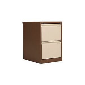 2 Drw Filing Cab Coffee/Cream - Bisley